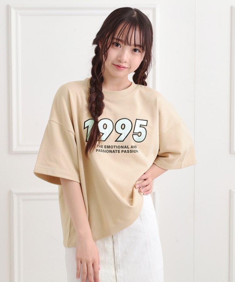 ピンク ラテ(PINK-latte)のミニ裏デザインアップリケTシャツ24