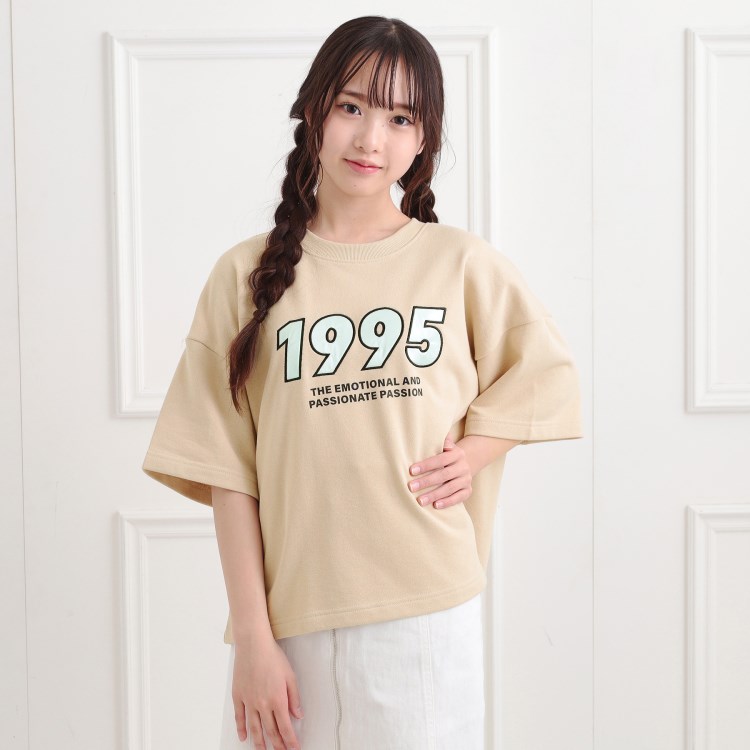 ピンク ラテ(PINK-latte)のミニ裏デザインアップリケTシャツ カットソー