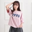 ピンク ラテ(PINK-latte)のミニ裏デザインアップリケTシャツ ピンク(071)