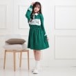 ピンク ラテ(PINK-latte)のミニ裏エリ付きドロストワンピース18