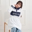 ピンク ラテ(PINK-latte)のミニ裏エリ付きドロストワンピース オフホワイト(003)