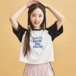 ピンク ラテ(PINK-latte)のスプレー星ラグランTシャツ11