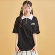 ピンク ラテ(PINK-latte)のハーフジップ衿付きTシャツ11