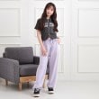 ピンク ラテ(PINK-latte)のミニ裏毛サイド切替パンツ9