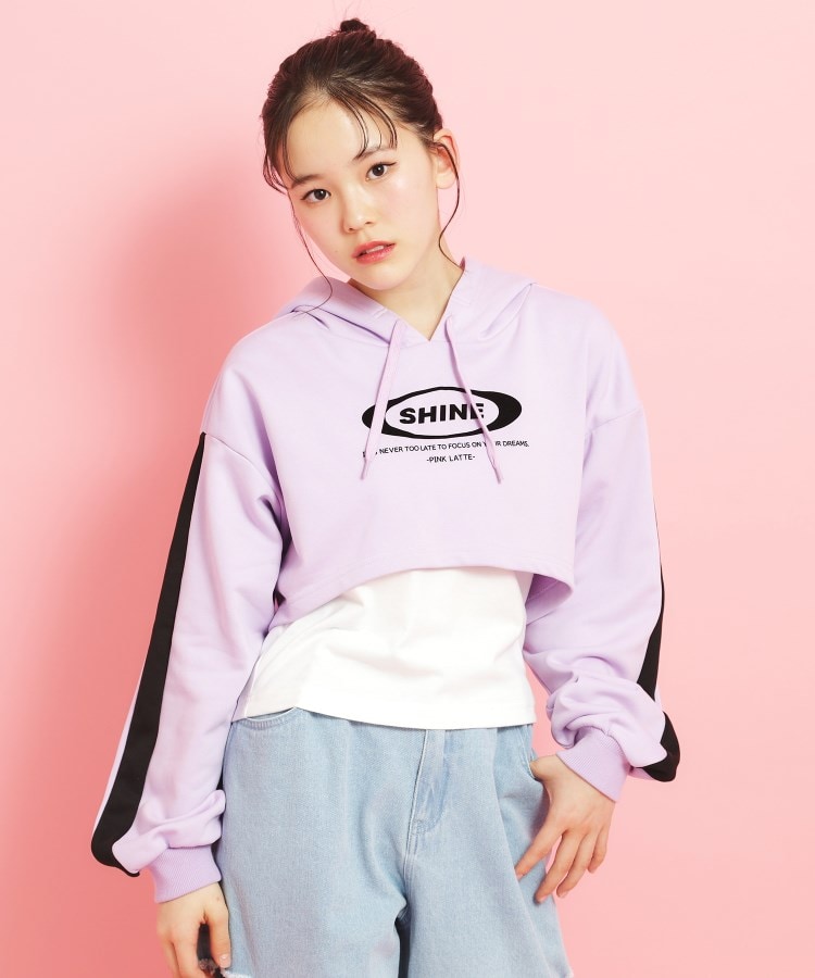 ピンク ラテ(PINK-latte)の【セットアイテム】裏毛短丈パーカ＋タンクトップ17