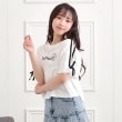 ピンク ラテ(PINK-latte)の袖ラインリボンTシャツ7