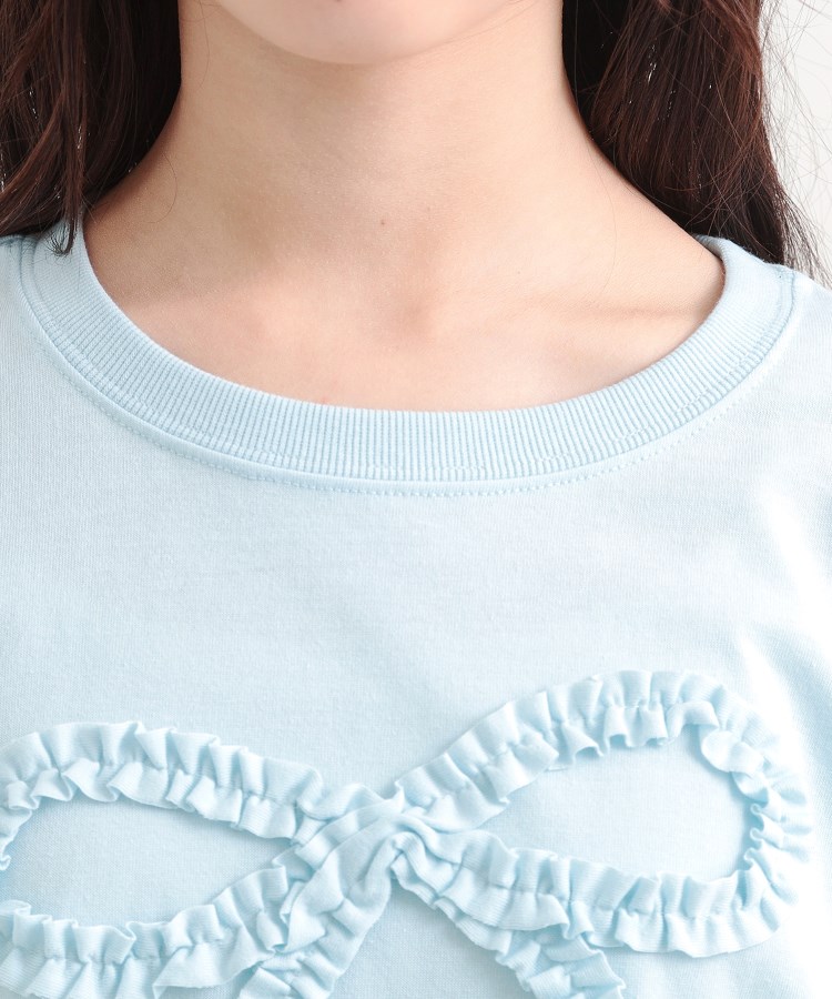 ピンク ラテ(PINK-latte)のフリルリボンTシャツ4