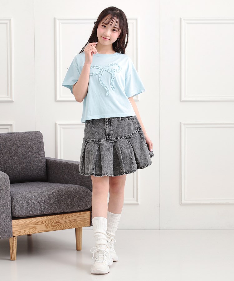 ピンク ラテ(PINK-latte)のフリルリボンTシャツ16