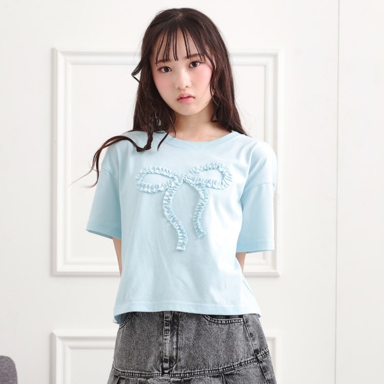 ピンク ラテ(PINK-latte)のフリルリボンTシャツ Ｔシャツ