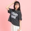 ピンク ラテ(PINK-latte)のサテンアップリケカレッジTシャツ11