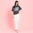 ピンク ラテ(PINK-latte)のサテンアップリケカレッジTシャツ13
