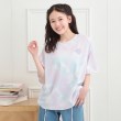 ピンク ラテ(PINK-latte)のタイダイ柄ビッグTシャツ パープル(481)