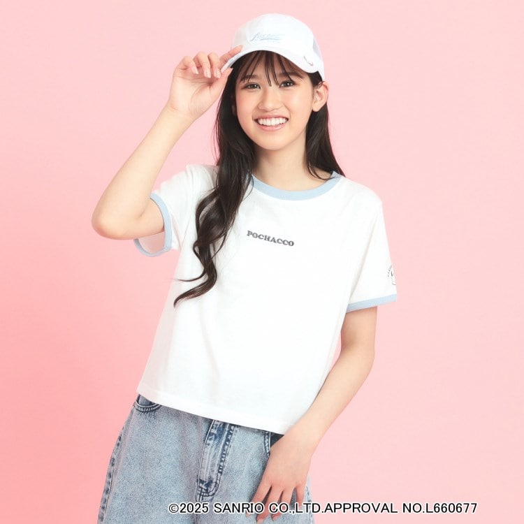 ピンク ラテ(PINK-latte)の【サンリオキャラクターズコラボ】リンガーTシャツ Ｔシャツ
