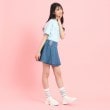 ピンク ラテ(PINK-latte)のインパン付きダブルベルト風裾プリーツスカート10
