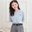 ピンク ラテ(PINK-latte)のワンポイント刺繍Tシャツ ブルー(091)
