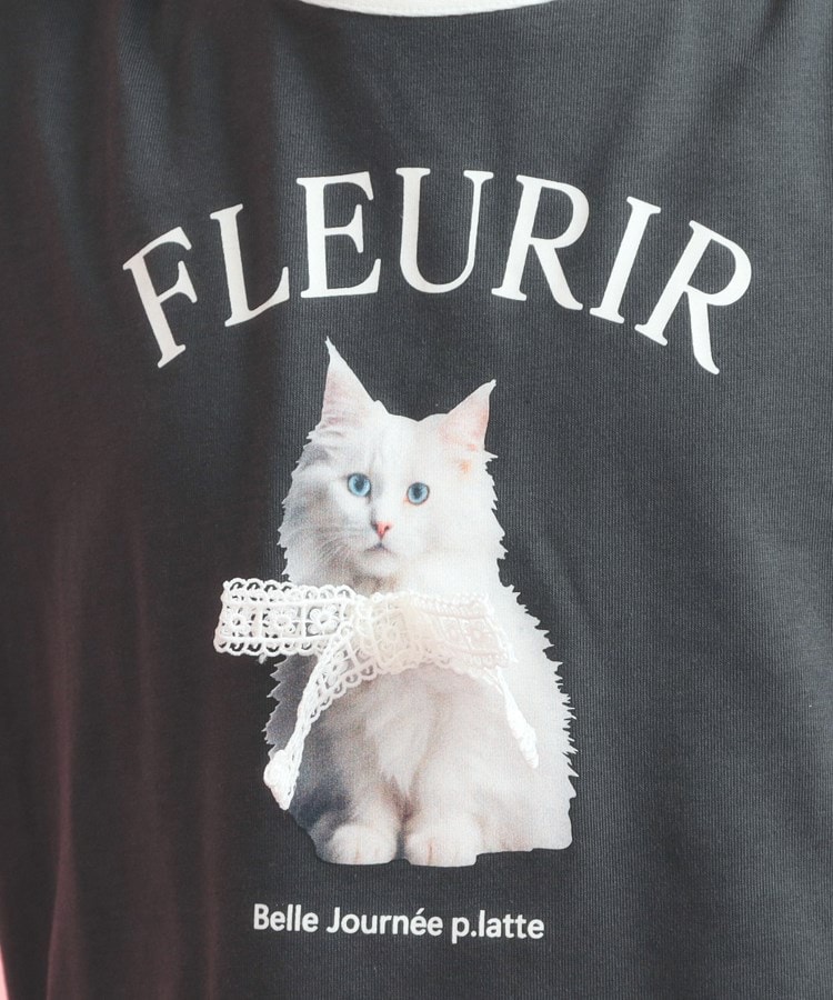 ピンク ラテ(PINK-latte)のフォトネコリンガーTシャツ15