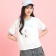ピンク ラテ(PINK-latte)のフォトネコリンガーTシャツ ブルー(091)
