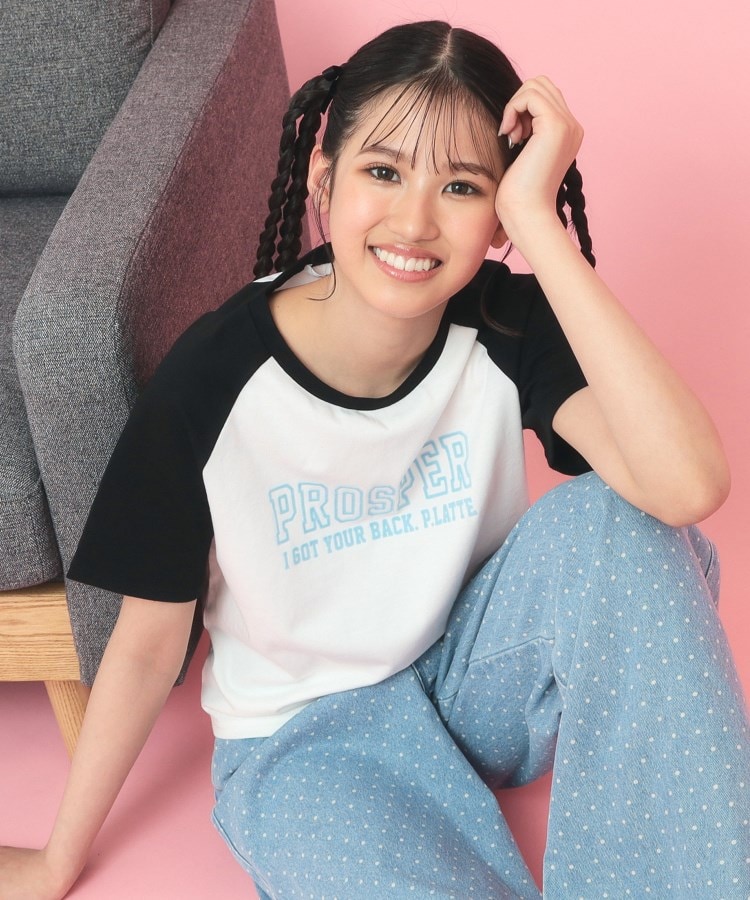 ピンク ラテ(PINK-latte)のラグランTシャツ7