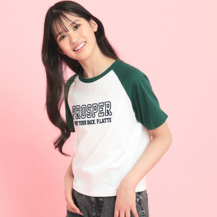 ピンク ラテ(PINK-latte)のラグランTシャツ Ｔシャツ