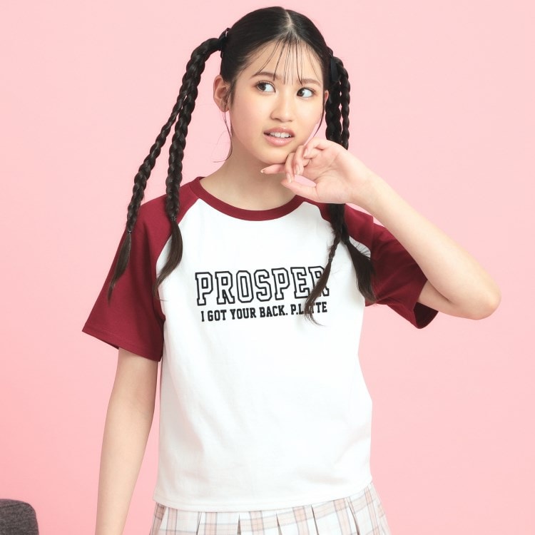 ピンク ラテ(PINK-latte)のラグランTシャツ Ｔシャツ