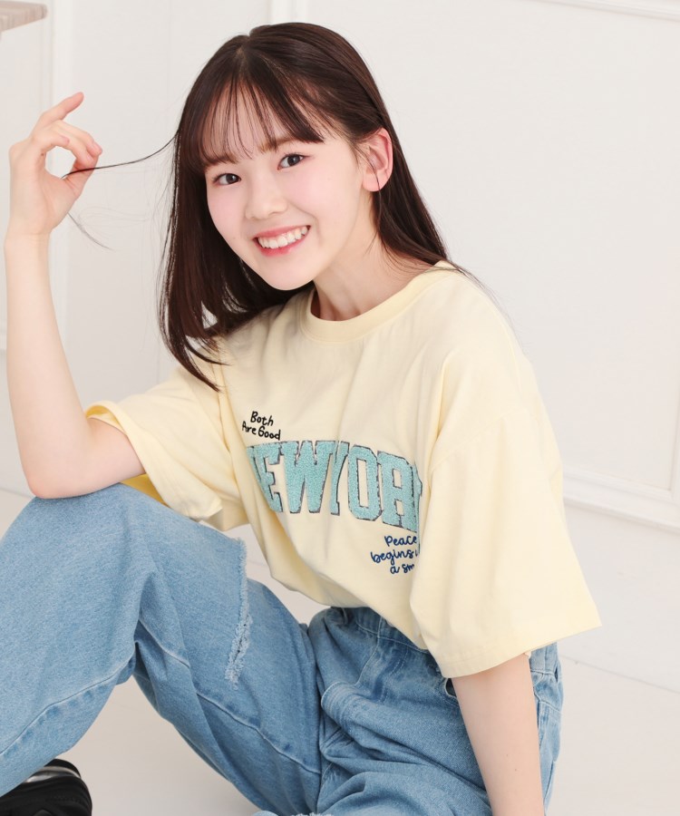 ピンク ラテ(PINK-latte)のさがら刺繍ビッグTシャツ15