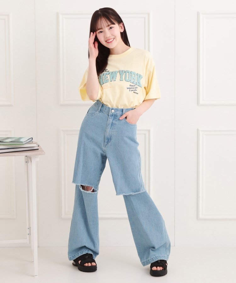 ピンク ラテ(PINK-latte)のさがら刺繍ビッグTシャツ16