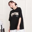 ピンク ラテ(PINK-latte)のさがら刺繍ビッグTシャツ ブラック(019)