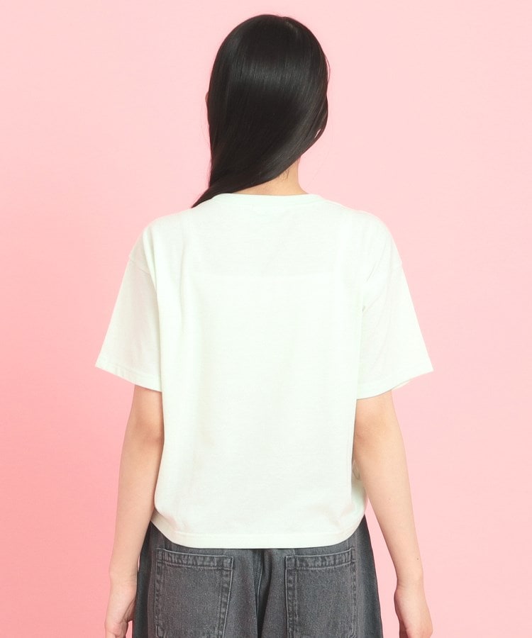 ピンク ラテ(PINK-latte)のフロントドロストリボンTシャツ3