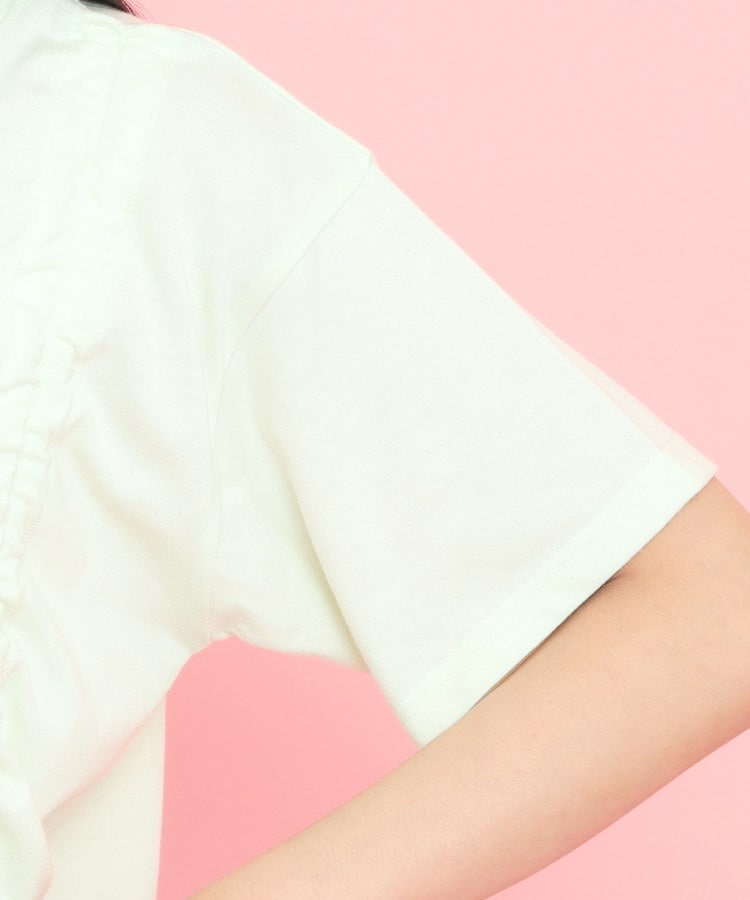 ピンク ラテ(PINK-latte)のフロントドロストリボンTシャツ5