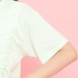 ピンク ラテ(PINK-latte)のフロントドロストリボンTシャツ5