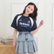 ピンク ラテ(PINK-latte)のビッグゲームTシャツ ネイビー(094)