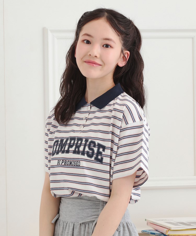 ピンク ラテ(PINK-latte)のラガーシャツTシャツ8