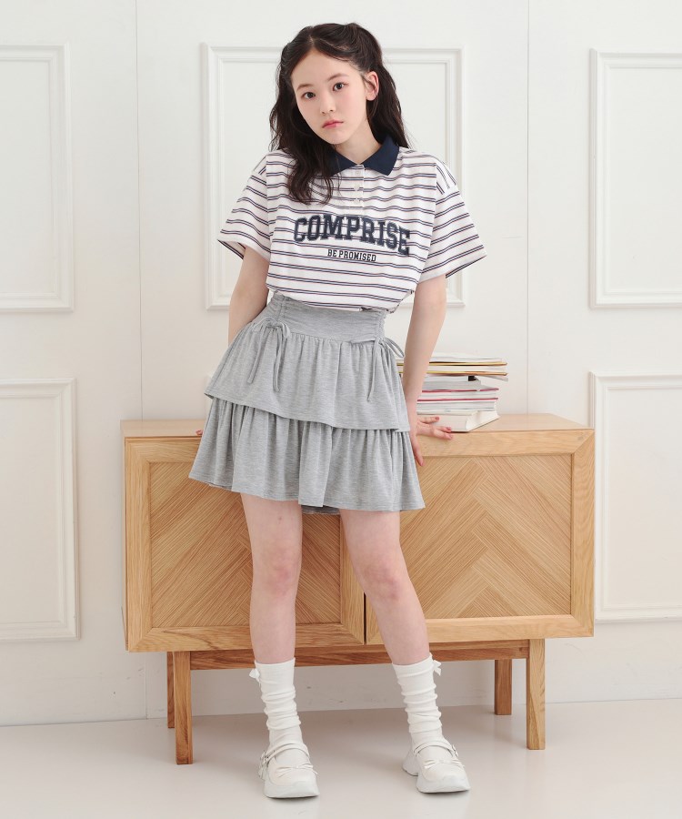 ピンク ラテ(PINK-latte)のラガーシャツTシャツ9