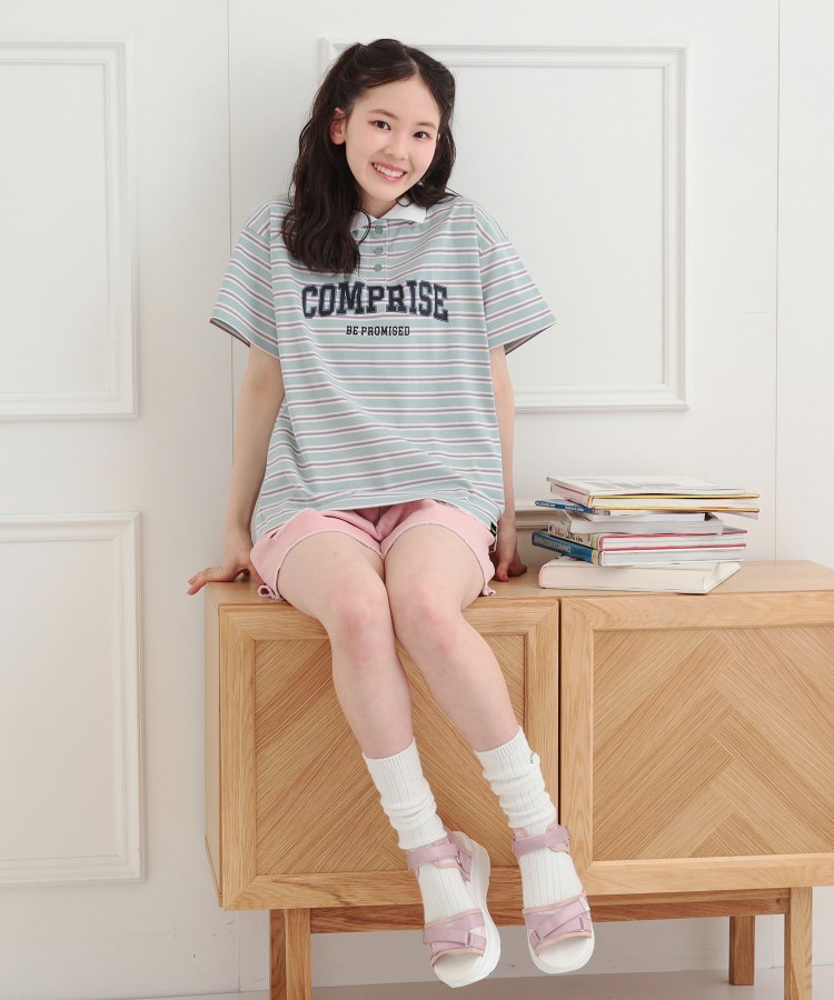 ピンク ラテ(PINK-latte)のラガーシャツTシャツ14