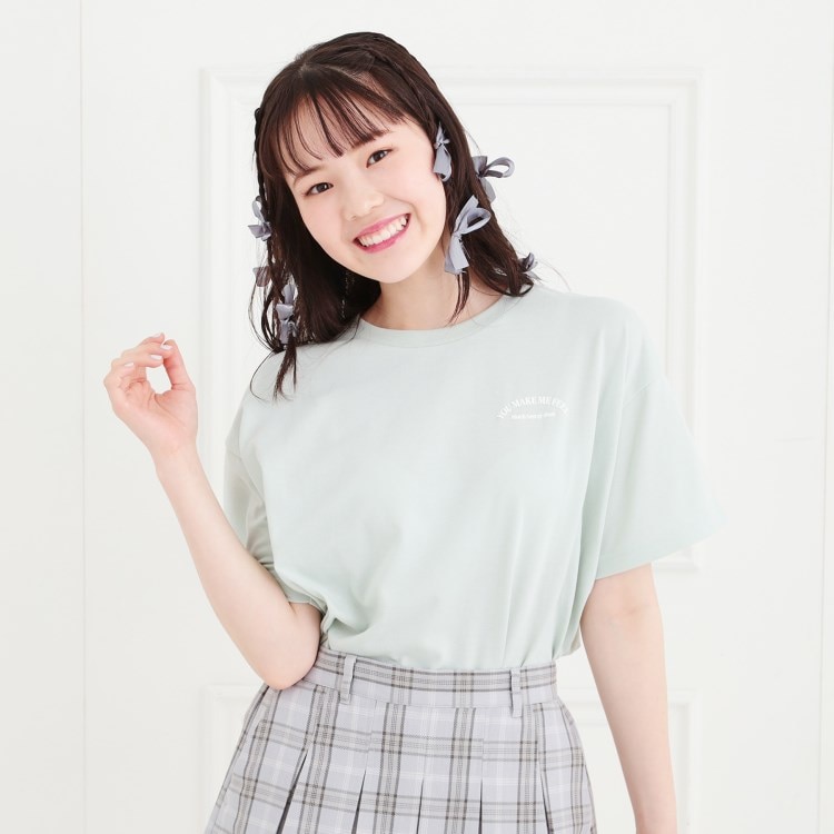 ピンク ラテ(PINK-latte)の接触冷感くまちゃんTシャツ Ｔシャツ