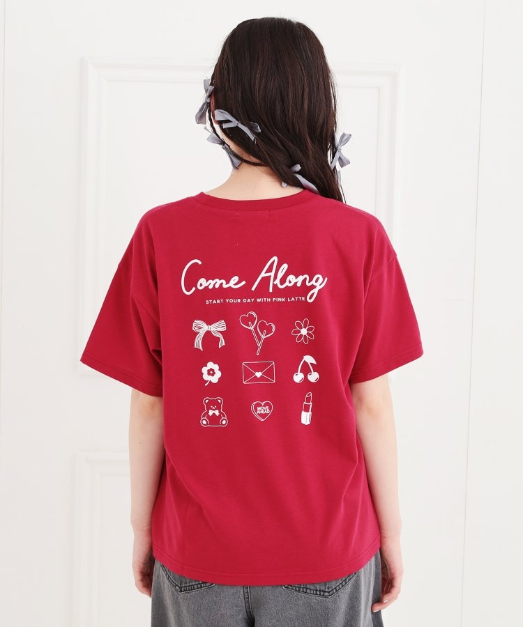 ピンク ラテ(PINK-latte)のバックプリントTシャツ3