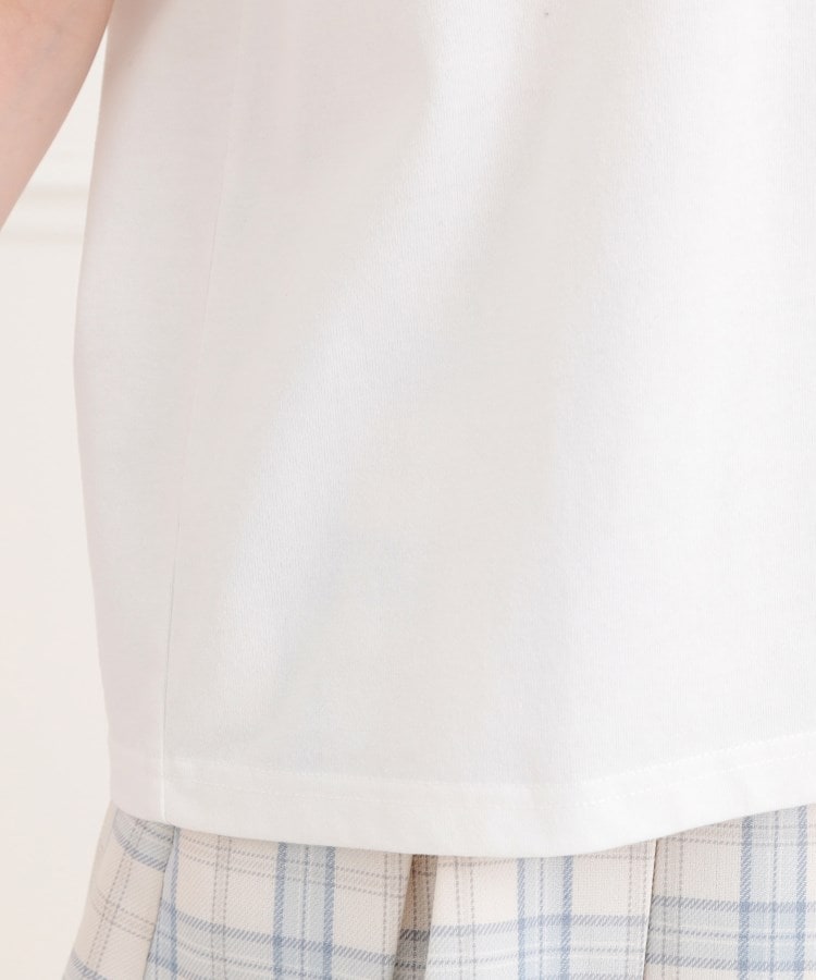 ピンク ラテ(PINK-latte)のツイルアップリケTシャツ6