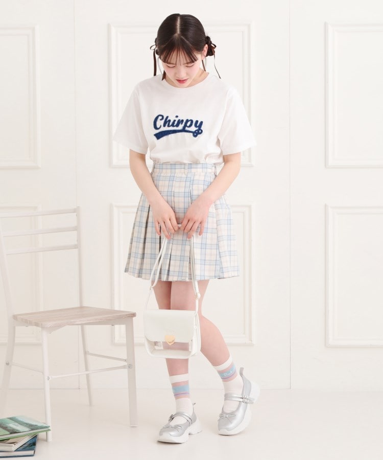ピンク ラテ(PINK-latte)のツイルアップリケTシャツ12