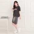 ピンク ラテ(PINK-latte)のツイルアップリケTシャツ9