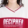 ピンク ラテ(PINK-latte)のVネック切替Tシャツ4