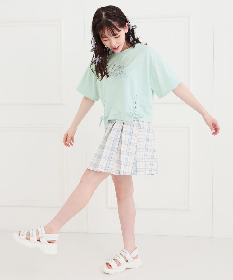 ピンク ラテ(PINK-latte)のレースアップTシャツ12