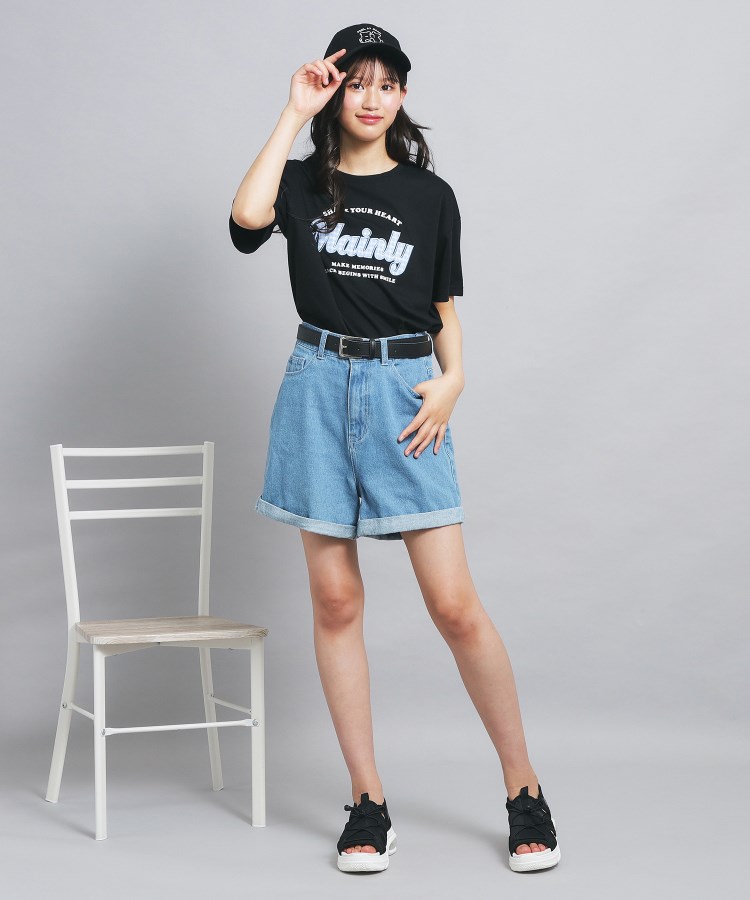 ピンク ラテ(PINK-latte)の接触冷感 ギンガムアップリケTシャツ13