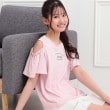ピンク ラテ(PINK-latte)の肩あきフレアスリーブトップス ピンク(071)