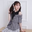 ピンク ラテ(PINK-latte)の肩あきデニムドッキングシャツ ブラック(419)