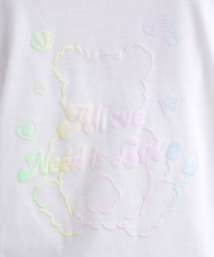 ピンク ラテ(PINK-latte)の接触冷感 グラデーションくまちゃん発砲ビッグTシャツ11