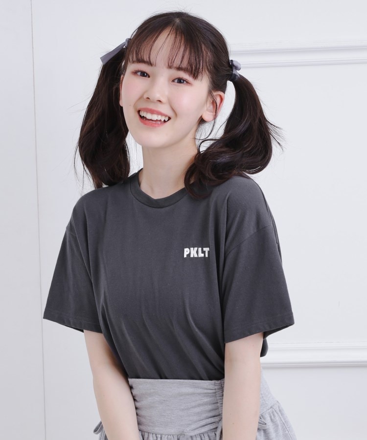 ピンク ラテ(PINK-latte)の接触冷感 バックハートロゴTシャツ7
