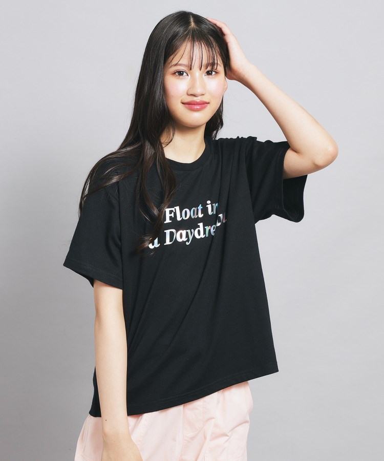 ピンク ラテ(PINK-latte)のオーロラプリントハートあきTシャツ11