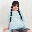 ピンク ラテ(PINK-latte)のチュールドッキングビッグTシャツ サックスブルー(390)