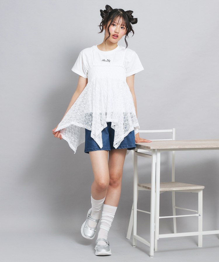 ピンク ラテ(PINK-latte)の【セットアイテム】2WAYレースビスチェ＋トップス16