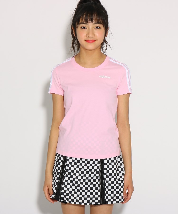 ピンク ラテ(PINK-latte)の【adidas/アディダス】 3ラインTシャツ1